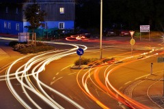 Kreuzung in Ottnang bei Nacht