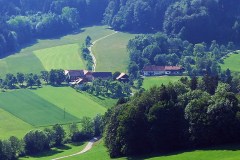 Blick von hier oben zurück auf Vorderarming