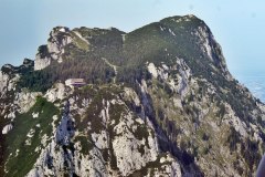 Oldtimerflug mit der Ju 52 - Blick vom Flugzeug zum Traunstein