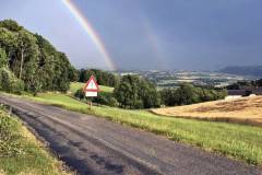 Regenbogen über dem Eferdinger Becken Hartkirchen - Eferding - Donau